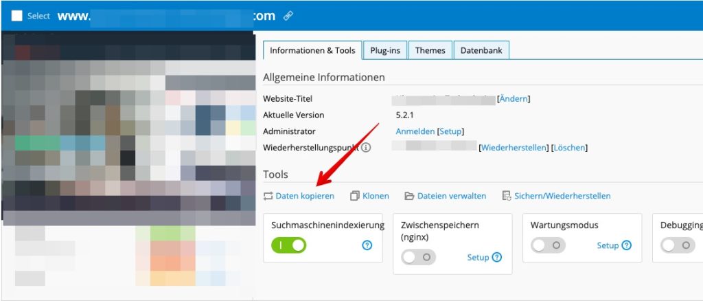 Screenshot: Das WordPress-Toolkit